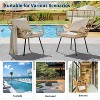 Outdoor Wicker Patio Set for 4, 4 Pieces Outdoor Rattan Chairs, All-Weather Wicker Furniture for Porch, Backyard with Cushions & Pillows, Boho Style - 4 of 4