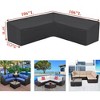 Akefit Outdoor Sofa Cover Waterproof Weather Resistant V-Shaped Large 106 Inch Black - 2 of 3