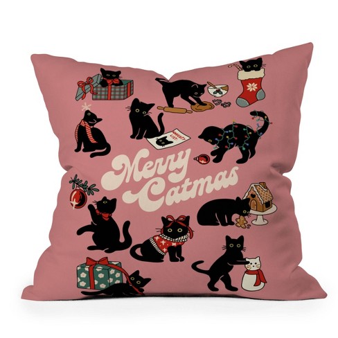 Cat christmas pillow sale