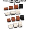 Aoibox Adjustable Furniture Risers Heavy Duty Rectangle Lifts for Bed Sofa Table Chair Stackable Non Slip Brown 4 Set - 2 of 4