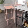 JONATHAN Y Svelte Coastal Contemporary Iron Saddle-Seat Low-Back Bar Stool with Foot Rest - 2 of 4