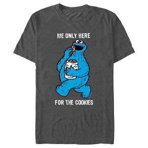 Men's Sesame Street Me Only Here for the Cookies T-Shirt - 1 of 4