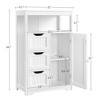 Yaheetech Wooden Floor Cabinet Free Standing Storage Organizer for Living Room - 4 of 4