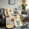 Lomsoe Santa Claus Bow Reindeer & Christmas Tree Print Flannel Blanket - All Seasons Soft and Warm Perfect for Living Room Decor, Sofa, Bed, Travel - 3 of 4