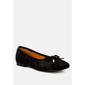 Buckrose Velvet Bow Ballerinas - 1 of 4