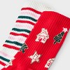 Kids' 2pk Christmas Gingerbread House Ribbed Crew Socks - Cat & Jack™ - 3 of 3