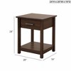 Kumasinova Wood Nightstand with Drawer,Bedside Tables with Lower Shelf,End Table for Bedroom,Living Room - 3 of 4