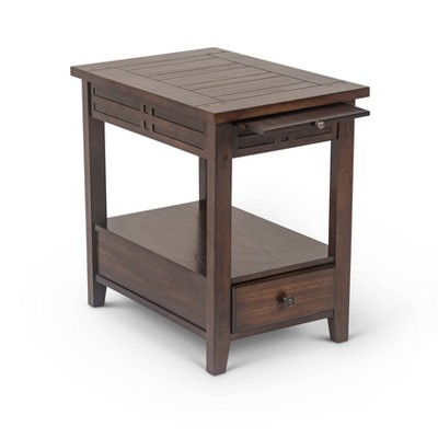 Crestline Chairside End Table Mocha Cherry - Steve Silver