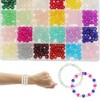 Unique Bargains Round Glass Beads for Bracelets 8mm Assorted Colors for Making Bracelet Making and DIY Crafts 480 Pcs - 3 of 4