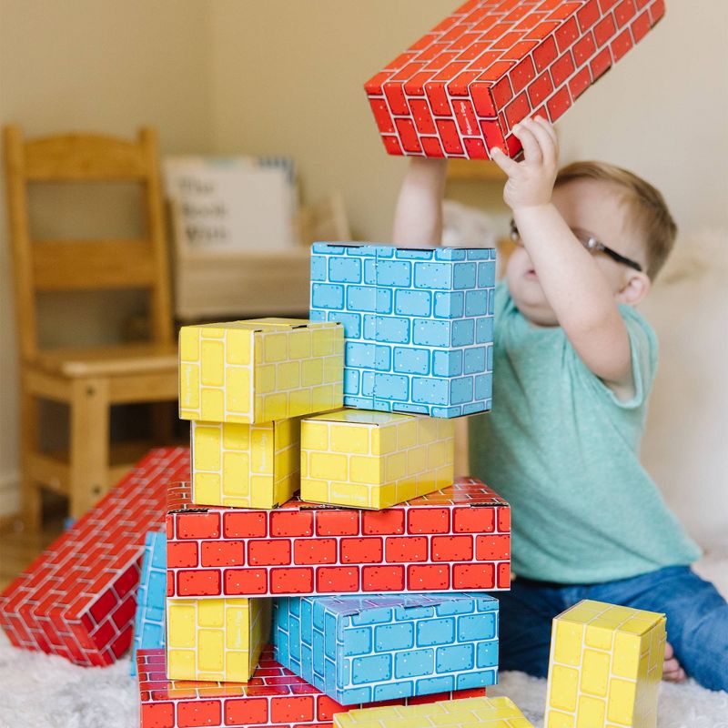 Melissa &#38; Doug Extra-Thick Cardboard Building Blocks - 24 Blocks in 3 Sizes, 3 of 11