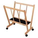 Creative Mark Firenze Wood Large Print Rack with Castors - Perfect for Display of Canvas, Art, Prints, Panels, Posters, Art Gallery Shows, Storage