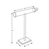 Azar Displays T-Bar Single-Pole Necklace and Bracelet Acrylic Jewelry Stand. Overall Measurements: 15"H x 14"W - 4 of 4
