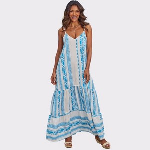 Women's Multi Print Maxi Dress - LASCANA - 1 of 4