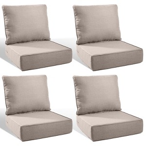 Buenhomino 6-inch Outdoor Cushion Set, 24"x24" Replacement Water Resistant Zippered Cushion for Chairs,8 Colors - 1 of 4