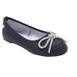 bebe Girls' Ballet Flats – Sparkly Ballet Sandals for Girls with Charms, Dressy Ballet Shoes for Little Kid/Big Kid/Toddler - 1 of 4