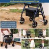 JUJABU Lightweight Foldable Rollator Walker for Seniors with Seat and Brakes, 8" All-Terrain Wheels and Adjustable Height - 4 of 4