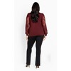 Avenue Women's Plus Size Parker Lace Long Sleeve Top - 3 of 4