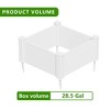 Wooakway 28" W × 13" H White PVC Outdoor Garden Fence Railing Planter Box for Flowers Vegetables - 4 of 4
