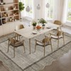 Scalloped Machine Washable Non-Slip Bordered Rug Non-Shedding Soft Low Pile Modern Accent Rugs - 4 of 4