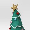18.8" Battery Operated Animated Plush Dancing Christmas Tree Sculpture - Wondershop™: Smiley Face, Pompoms, Star Topper - 3 of 3