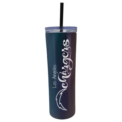 NFL Los Angeles Chargers 20oz Onyx Skinny Tumbler with Straw