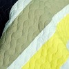 Slickblue 3 PC Handmade Full/Queen Quilt Set, Reversible Vermicelli Quilted, Horizontal Stripes, 37 Color Options - 3 of 4