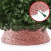 Casafield Water Hyacinth Christmas Tree Collar, Woven Tree Base Cover with Cord Cut Out - 4 of 4