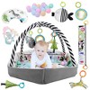 Babyluv "4-in-1 Baby Gym Play Mat, Ball Pit, Lounger & Activity Center with Pillow, 18 Balls & 9 Toys" Grey - 3 of 4