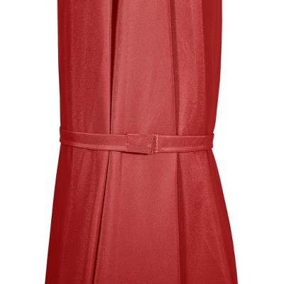 Ruby Red 9ft Half Round Outdoor Patio Umbrella with Crank