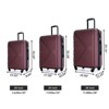 3pcs Luggage Set, 20+24+28 inch Hard Shell Suitcase with Two Hooks, Spinner Wheels 4Q -ModernLuxe - 2 of 4
