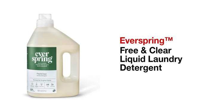 Free &#38; Clear Liquid Laundry Detergent - 100 fl oz - Everspring&#8482;, 2 of 7, play video