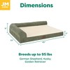 Plush & Grid Cord Orthopedic Deluxe L-Chaise Pet Bed for Dogs and Cats - 2 of 4