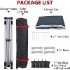 Acekool 10x10 Pop Up Canopy Tent, One-Person Setup Instant Shelter, Adjustable Heights, Wheeled Bag, Sandbags & Stakes, Outdoor Shade, White - 4 of 4