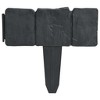 vidaXL Plastic Garden / Lawn Fence Stone Look 41 pcs 32.8' - 3 of 4