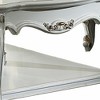 36" White Resin And Wood Coffee Table With Shelf - 4 of 4