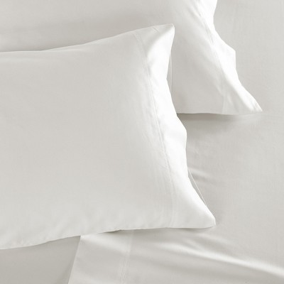 Ivory Standard/Queen Size Cotton Sateen Pillowcase Set