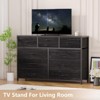 10 Drawer Dresser, TV Stand Entertainment Center Fabric Storage Dressers Drawers For Bedroom, Hallway, Closets, Steel Frame, Wood Top - 2 of 4