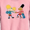 Boys' - Hey Arnold! - Arnold and Gerald Skateboard Graphic Long Sleeve Fleece Sweatshirt - 2 of 4