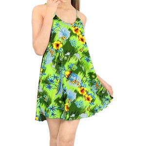 HAPPY BAY Women's Vacay Holiday Summer Beachwear Sleeveless Casual Spaghetti Strap Nightgown Slip Beach Dress - 1 of 4