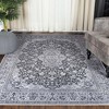Modern Geometric Floral Medallion Indoor Area Rug or Runner by Blue Nile Mills - 2 of 4
