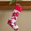 Patricia Heaton Home Cranberry Pinecone Stocking Set of 2 - 2 of 4