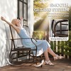 Aghana Digitals 2-Person Outdoor Glider Bench with Center Coffee Table, Breathable Mesh Sling, - 4 of 4