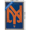 Trends International MLB New York Mets - Logo 25 Framed Wall Poster Prints - 3 of 4