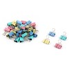 Unique Bargains Home Office File Paper Mini Metal Binder Clips 1.3x0.7x0.3 inches Pink Blue Green Yellow 40 Pcs - image 4 of 4