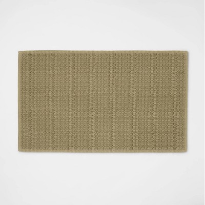 20"x34" Antimicrobial Bath Rug Olive Green - Threshold™