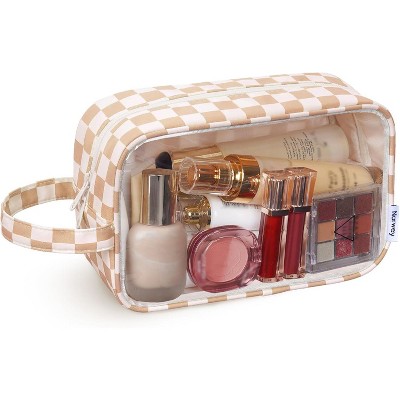 Narwey Clear Makeup Bag Cosmetic Bag with Zipper for Travel