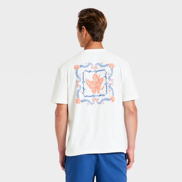 Playera gráfica de manga corta con paisaje para hombre - Goodfellow & Co™ x Reyn Spooner Blanco 2