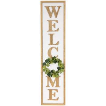 Northlight 40 Inch "Welcome" Wooden Framed Outdoor Porch Board Sign Decoration
