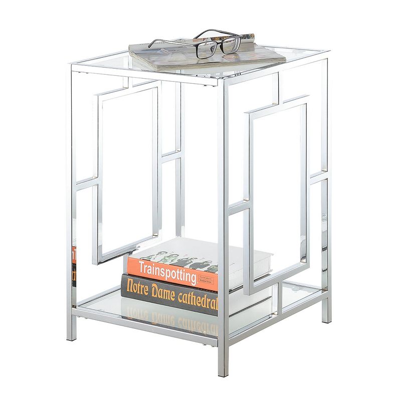 Town Square Chrome End Table with Shelf - Breighton Home, 3 of 10
