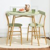 Best Choice Products 3-Piece Oval Dining Table Set, Modern Small Kitchen Dinette w/ 2 Chairs - Sage Green/Gold - 4 of 4